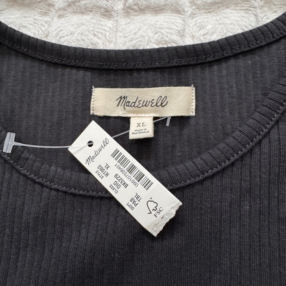 NEW Madewell XL Black Highneck Tank in Sleekhold Layer Cami Basic Capsule - Picture 5 of 7
